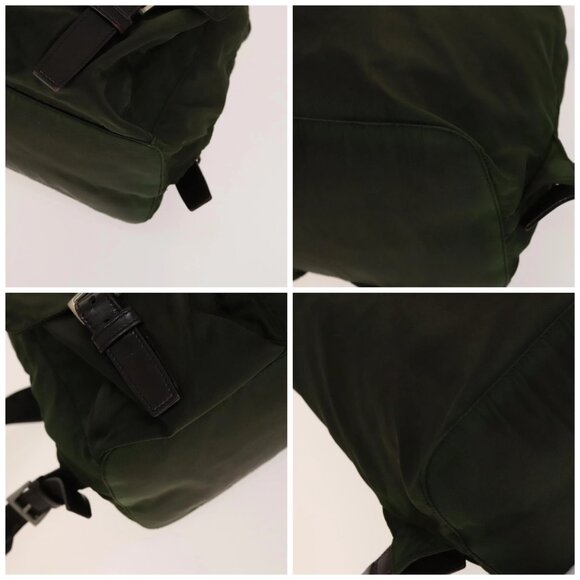 PRADA Backpack Nylon Green Silver Auth 136692 - Picture 15 of 16